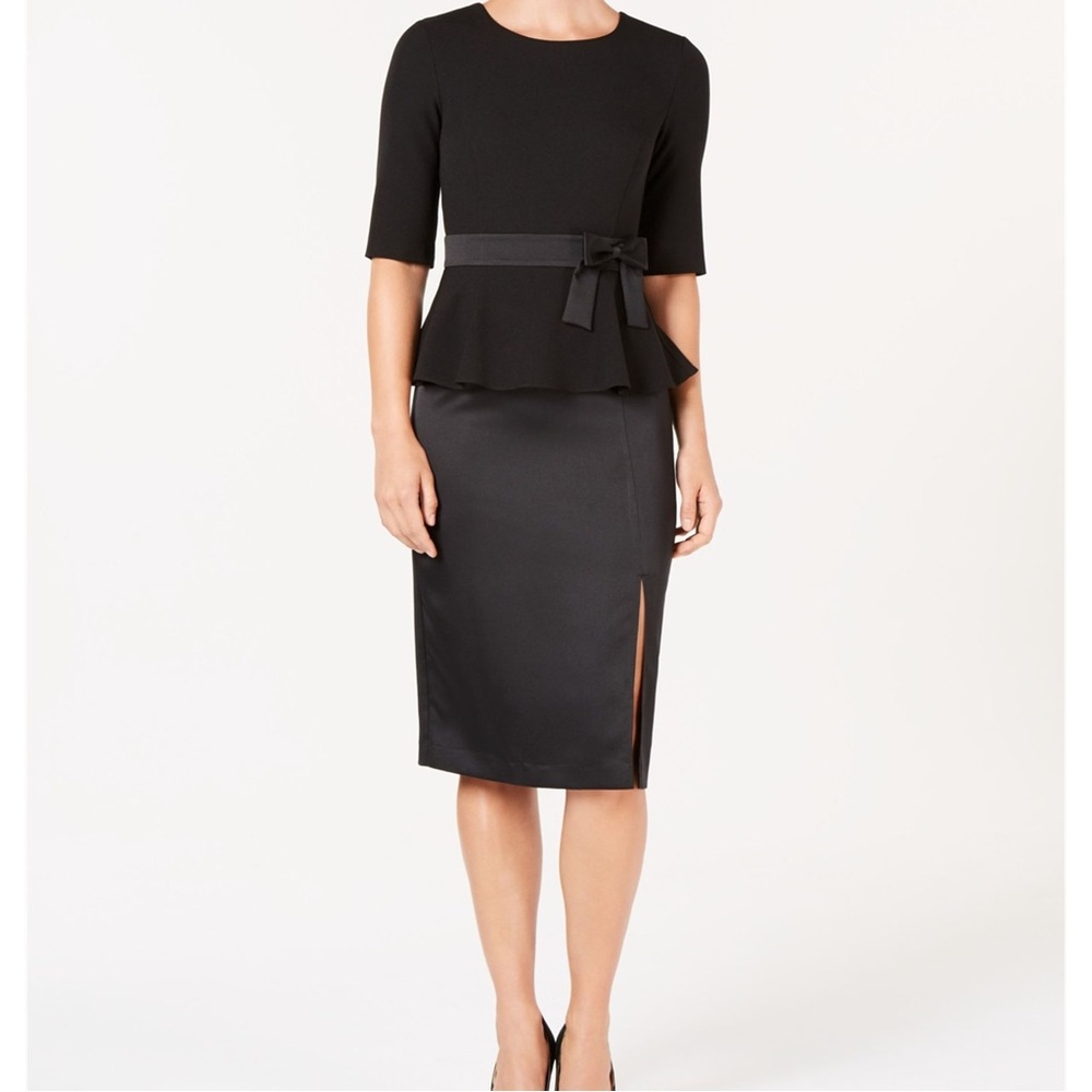 Ivanka Trump bow belt waist Peplum Dress